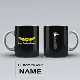 Aviation Alphabet Ceramic White Mugs