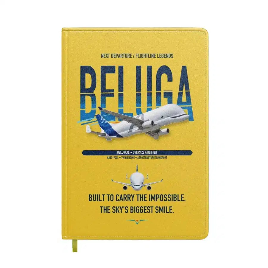 Airbus BelugaXL / A330-743L design on yellow notebook