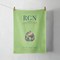 Thumbnail for Yangon International Airport (RGN) design on light green towel