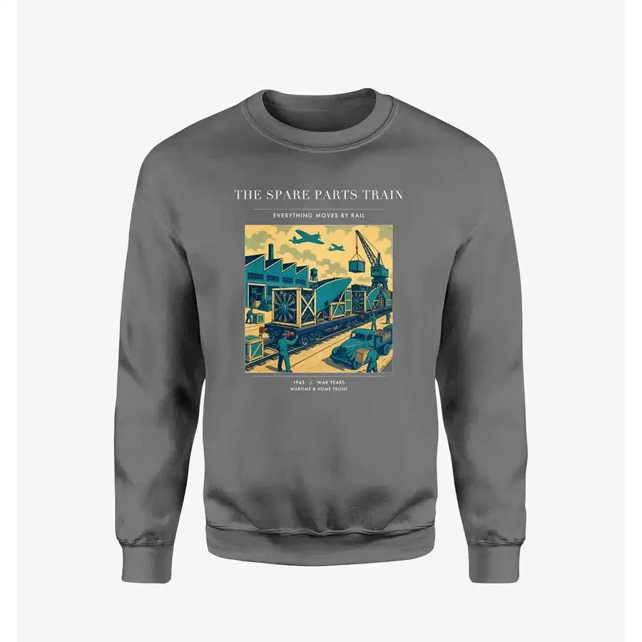 VINTAGE G4527 - The Spare Parts Train - Designed Sweatshirts design on gray