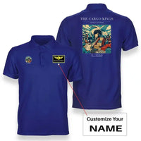 Thumbnail for VINTAGE G4085 - The Cargo Kings - Double-Side Polo T-Shirt design on blue+name