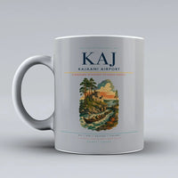 Thumbnail for Kajaani Airport (KAJ) airport code design on light gray ceramic mug
