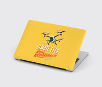 Thumbnail for Remote Eyes Real Responsibility design on yellow MacBook case
