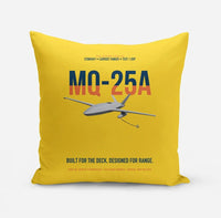 Thumbnail for MQ-25A STINGRAY design on yellow pillow