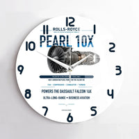Thumbnail for PEARL 10X design on white no frame wall clock