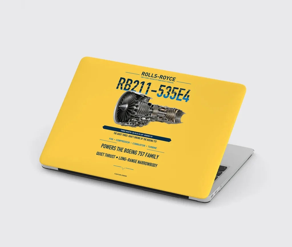 RB211-535E4 design on yellow MacBook case
