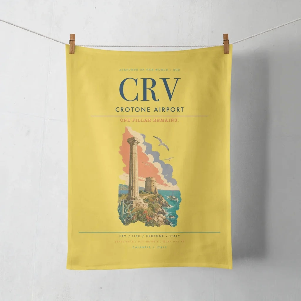 Crotone Airport (CRV) design on yellow towel