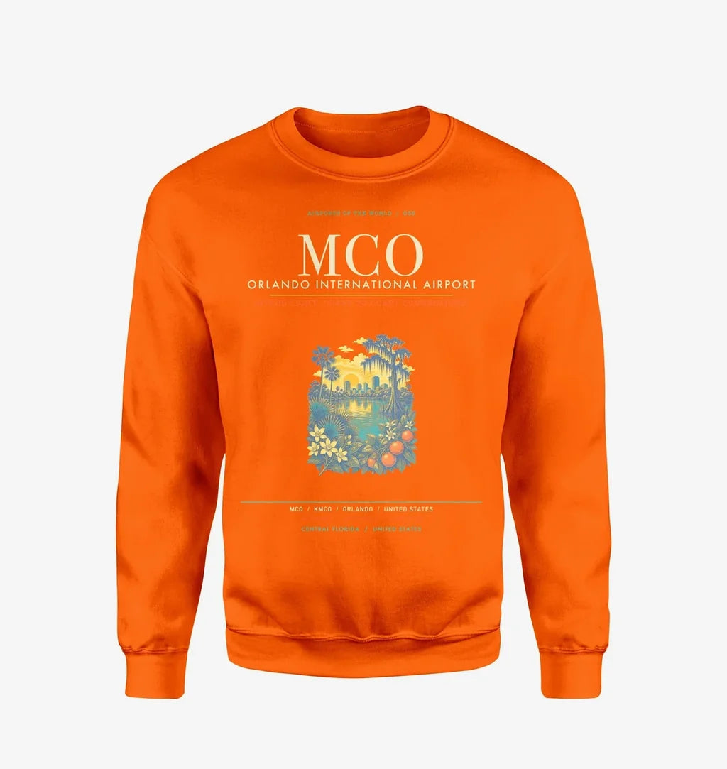 Orlando International Airport MCO Sweatshirt - Orange