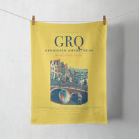 Thumbnail for Groningen Airport Eelde (GRQ) design on yellow towel