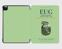 Thumbnail for Eugene Airport Mahlon Sweet Field (EUG) design on light green ipad tablet case