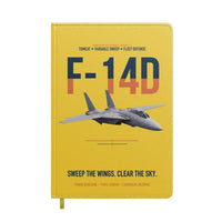Thumbnail for F-14D Tomcat Sweep The Wings Clear The Sky design on yellow notebook