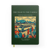 Thumbnail for VINTAGE G4372 - The Tram To The Tarmac - Designed Notebooks design on darkgreen