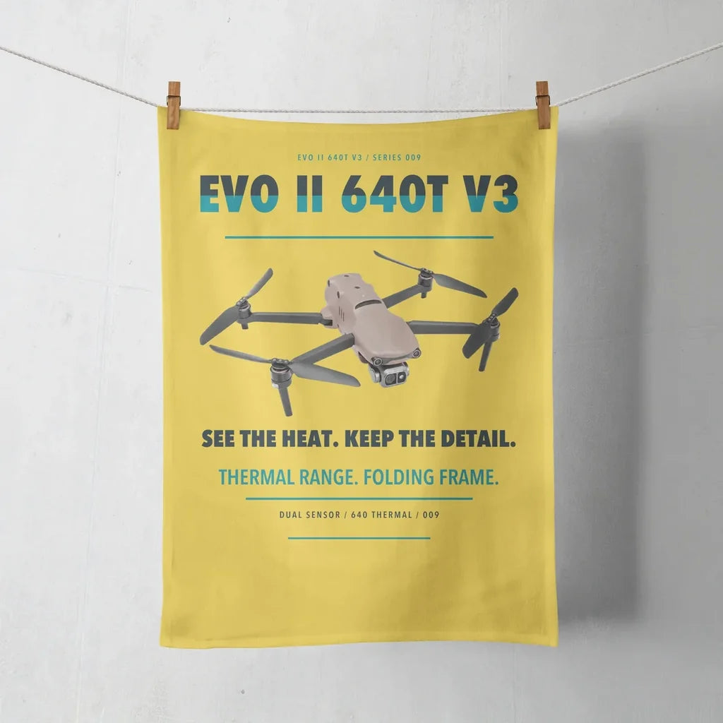 Autel EVO II Dual 640T V3 design on yellow towel