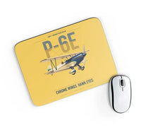 Thumbnail for Curtiss P-6E Hawk design on yellow rectangle mouse pad