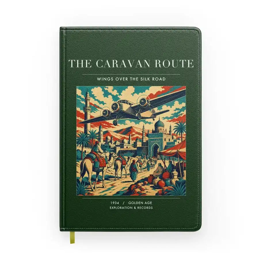 VINTAGE G4040 - The Caravan Route - Designed Notebooks design on darkgreen