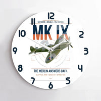 Thumbnail for Supermarine Spitfire Mk IX design on white no frame wall clock