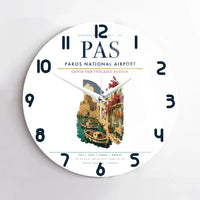 Thumbnail for Paros National Airport (PAS) design on white no frame wall clock
