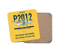 Thumbnail for Tecnam P2012 Traveller design on yellow 1 piece coaster
