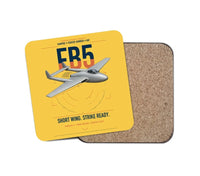 Thumbnail for de Havilland Vampire FB5 design on yellow 1 piece coaster