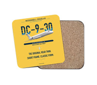 Thumbnail for McDonnell Douglas DC-9-30 design on yellow 1 piece coaster