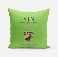 Thumbnail for London Stansted Airport (STN) design on light green pillow