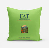 Thumbnail for Fresno Yosemite International Airport (FAT) design on light green pillow