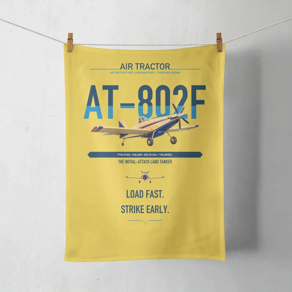 Air Tractor AT-802F design on yellow towel