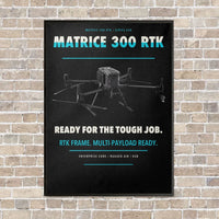 Thumbnail for DJI Matrice 300 RTK vertical canvas print - framed - black background