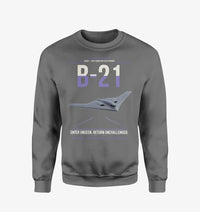 Thumbnail for B-21 Raider design on gray sweatshirt