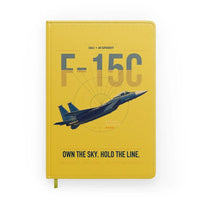 Thumbnail for F-15C Eagle design on yellow notebook