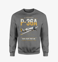 Thumbnail for P-36A Hawk design on gray sweatshirt