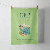 Thumbnail for Corpus Christi International Airport (CRP) design on light green towel