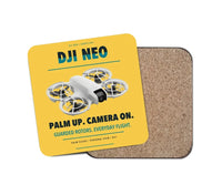 Thumbnail for DJI Neo design on yellow 1 piece coaster