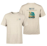Thumbnail for Minot International Airport (MOT) design printed on beige double-side t-shirt