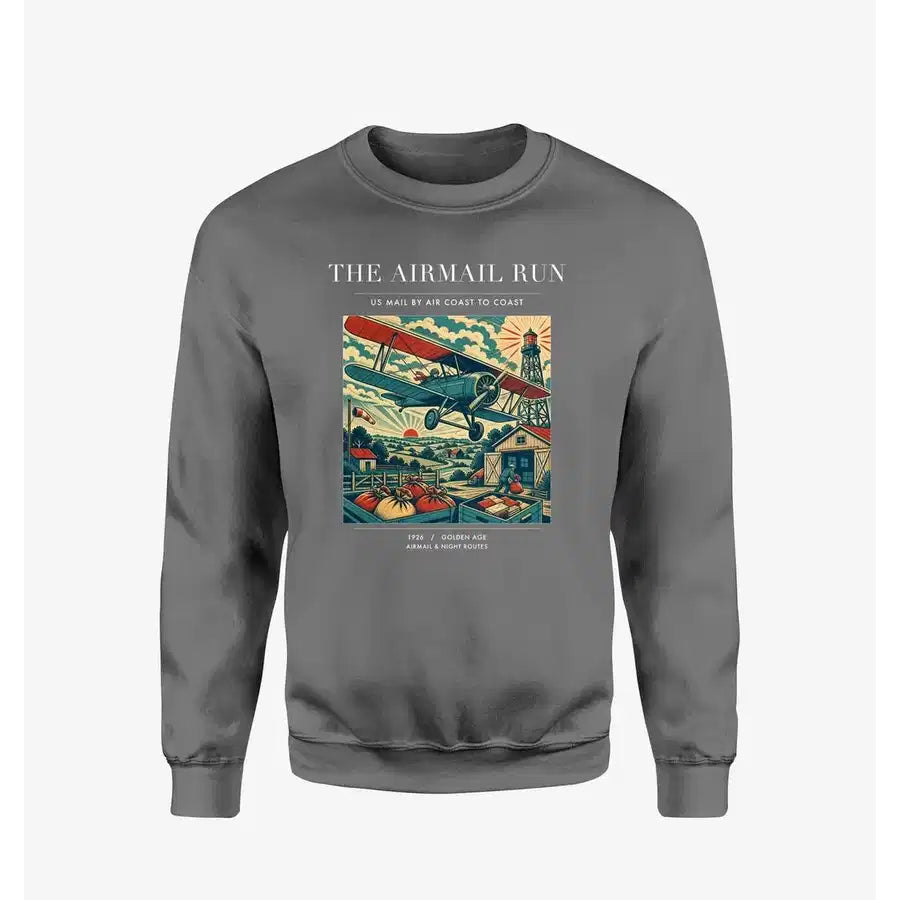 VINTAGE G4015 - The Airmail Run - Designed Sweatshirts design on gray