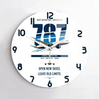 Thumbnail for Boeing 787-8 Dreamliner design on white no frame wall clock