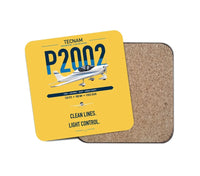 Thumbnail for Tecnam P2002 Sierra MkII design on yellow 1 piece coaster