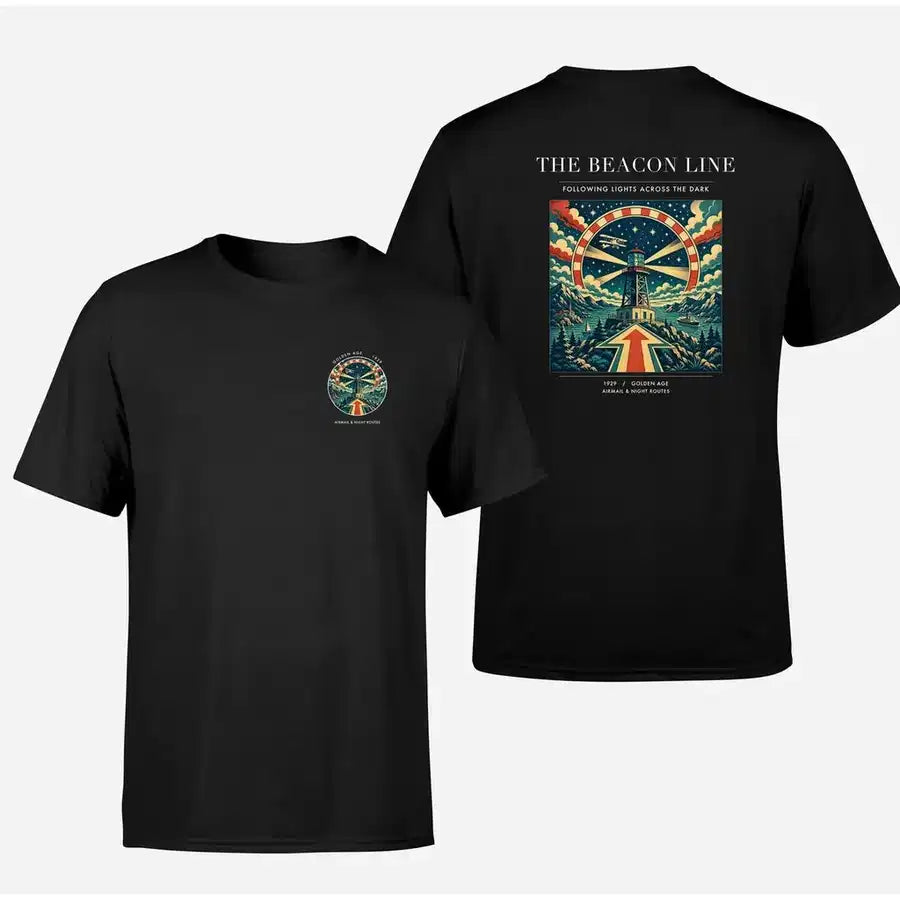 VINTAGE G4147 - The Beacon Line - Double-Side T-Shirt design on black double side t shirt