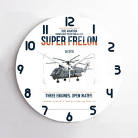 Thumbnail for Sud Aviation SA 321G Super Frelon design on white no frame wall clock