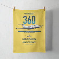 Thumbnail for Beechcraft King Air 360 design on yellow towel