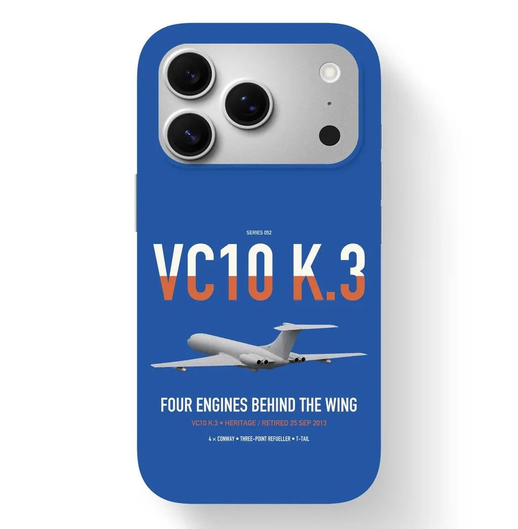 Vickers VC10 K.3 design on blue magsafe iphone case, for iPhone 17 Pro