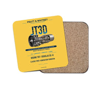 Thumbnail for JT3D design on yellow 1 piece coaster