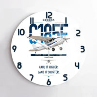 Thumbnail for Cessna A185F Skywagon design on white no frame wall clock