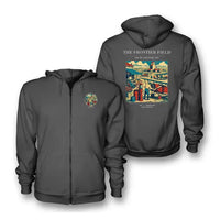 Thumbnail for VINTAGE G4034 - The Frontier Field - Premium Zipped Hoodie design on darkgray