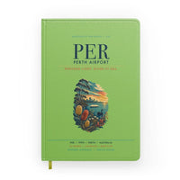 Thumbnail for Perth Airport (PER) design on light green notebook