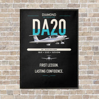 Thumbnail for Diamond DA20 vertical canvas print - framed - black background