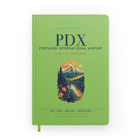Thumbnail for Portland International Airport (PDX) design on light green notebook