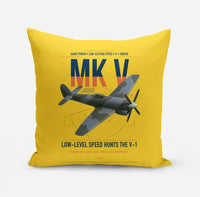 Thumbnail for Hawker Tempest Mk V design on yellow pillow