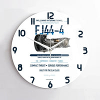Thumbnail for FJ44-4 design on white no frame wall clock