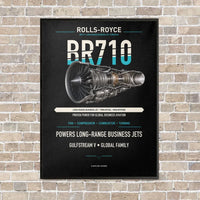 Thumbnail for BR710 vertical canvas print - framed - black background